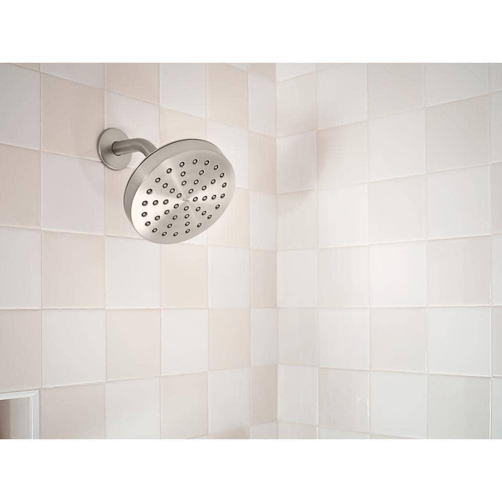 MOEN Korek SingleHandle 1 Spray 175 GPM Tub and Shower Faucet with Valve in Spot Resist Brushed Nickel