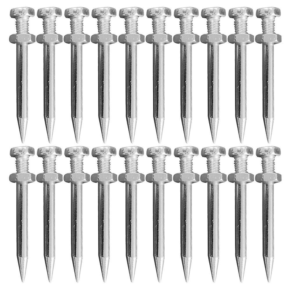 20pcs Lawn Shoe Aerator Nail Metal Aerator Stake Aerator Tool Aerator Shoe Stake Aerator Peg