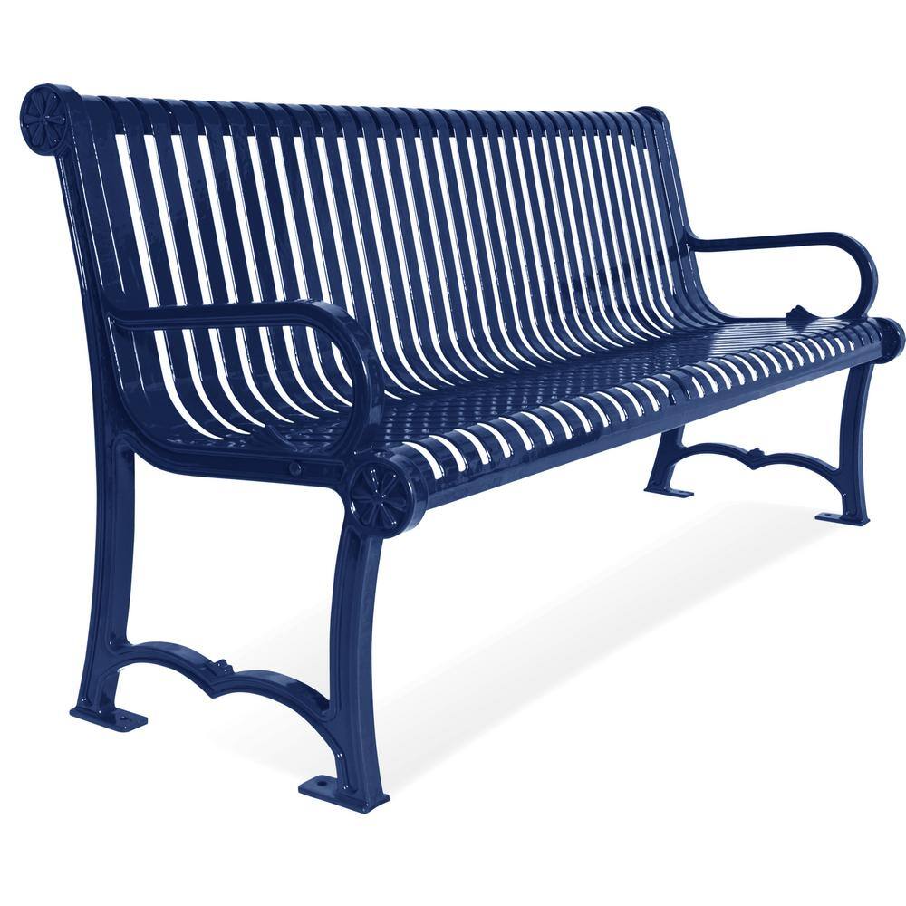 ULTRASITE 4 ft. Charleston Bench with Back Slat 964-S4-UBLU