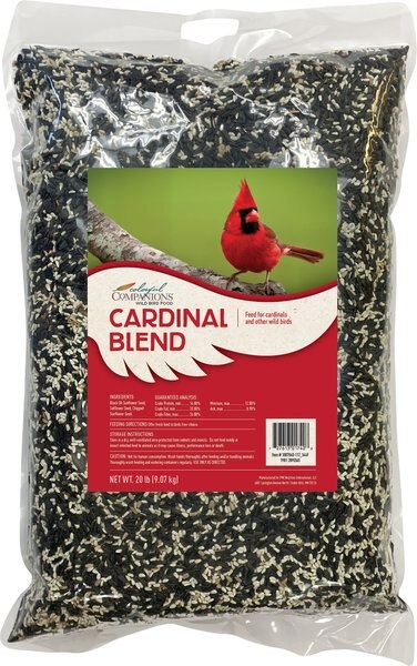 Colorful Companions Cardinal Blend Premium Wild Bird Food， 20-lb bag