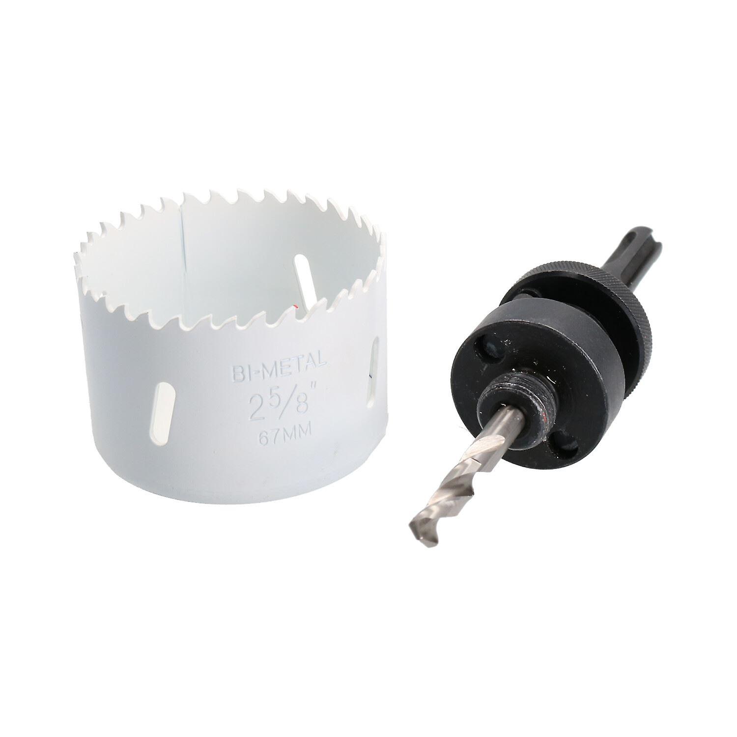 67mm HSS Hole Saw Holesaw Bi-Metal Cutter with SDS Plus Arbor Adaptor