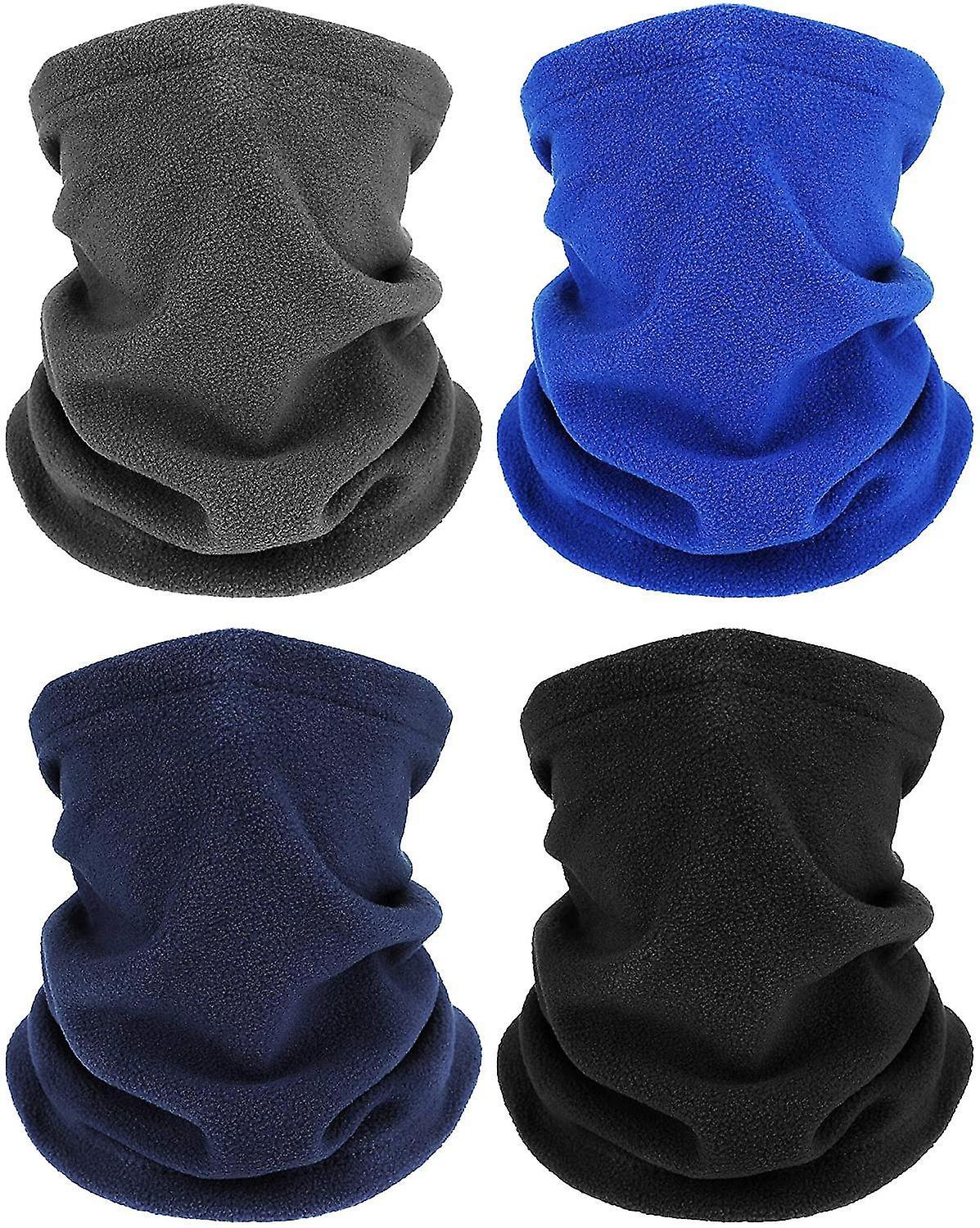 4 Pieces Neck S Fleece Gaiter Face Covering (， ， ， )