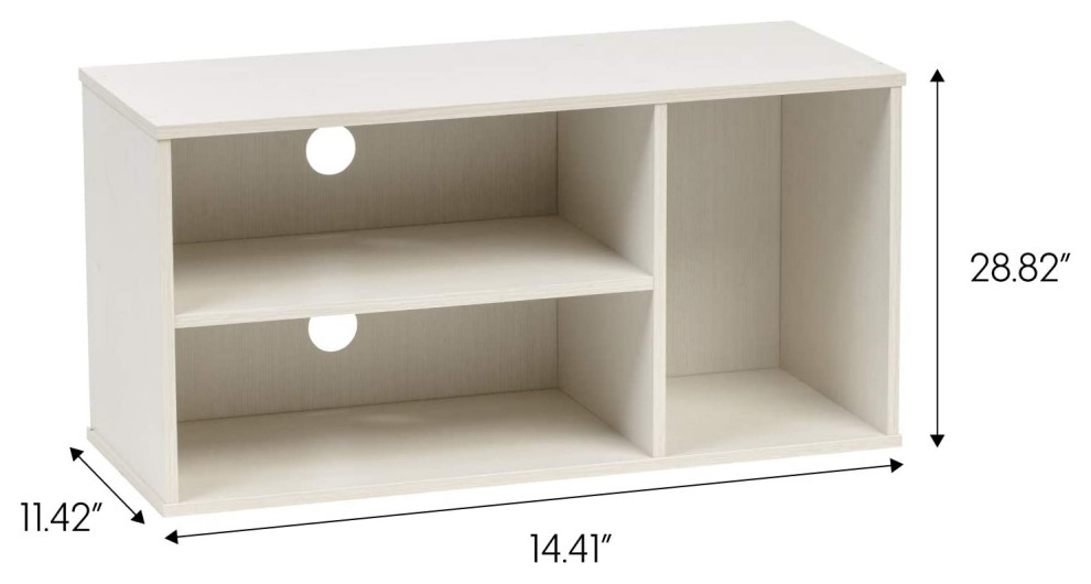 Wooden Modular TV Stand with Holes for Cords   Transitional   Entertainment Centers And Tv Stands   by Imtinanz  LLC  Houzz