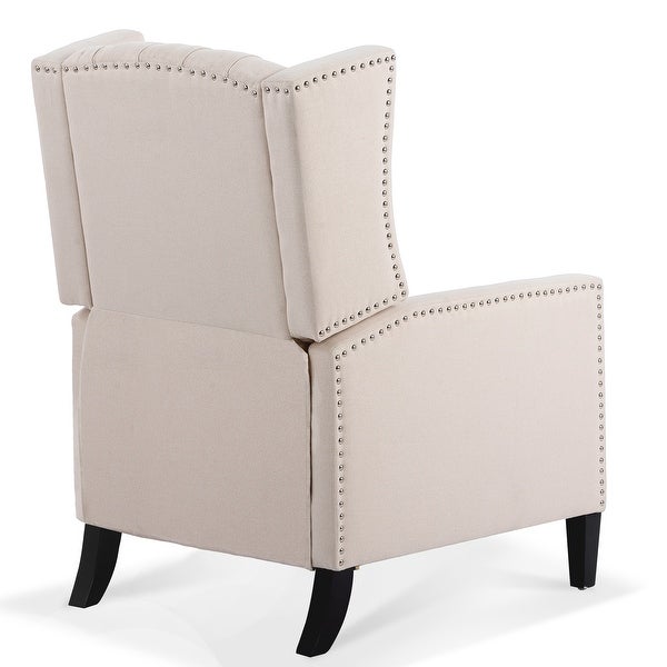 Manual Wing Upholstered Accent Chair Armchair with Tufted Back - 27