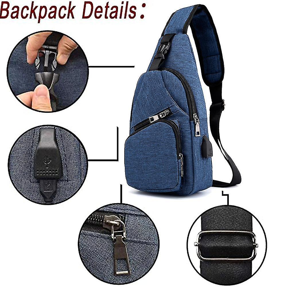 Sling Bag - Shoulder Backpack Chest Bags Crossbody Daypack For Women Men