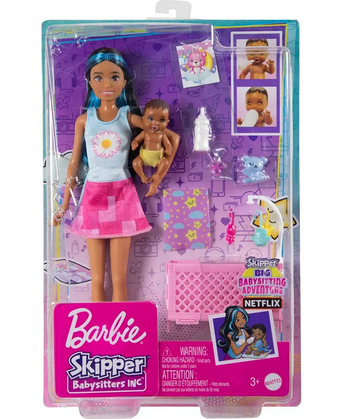 Barbie Skipper Babysitters  Inc. Dolls and Playset - Brunette