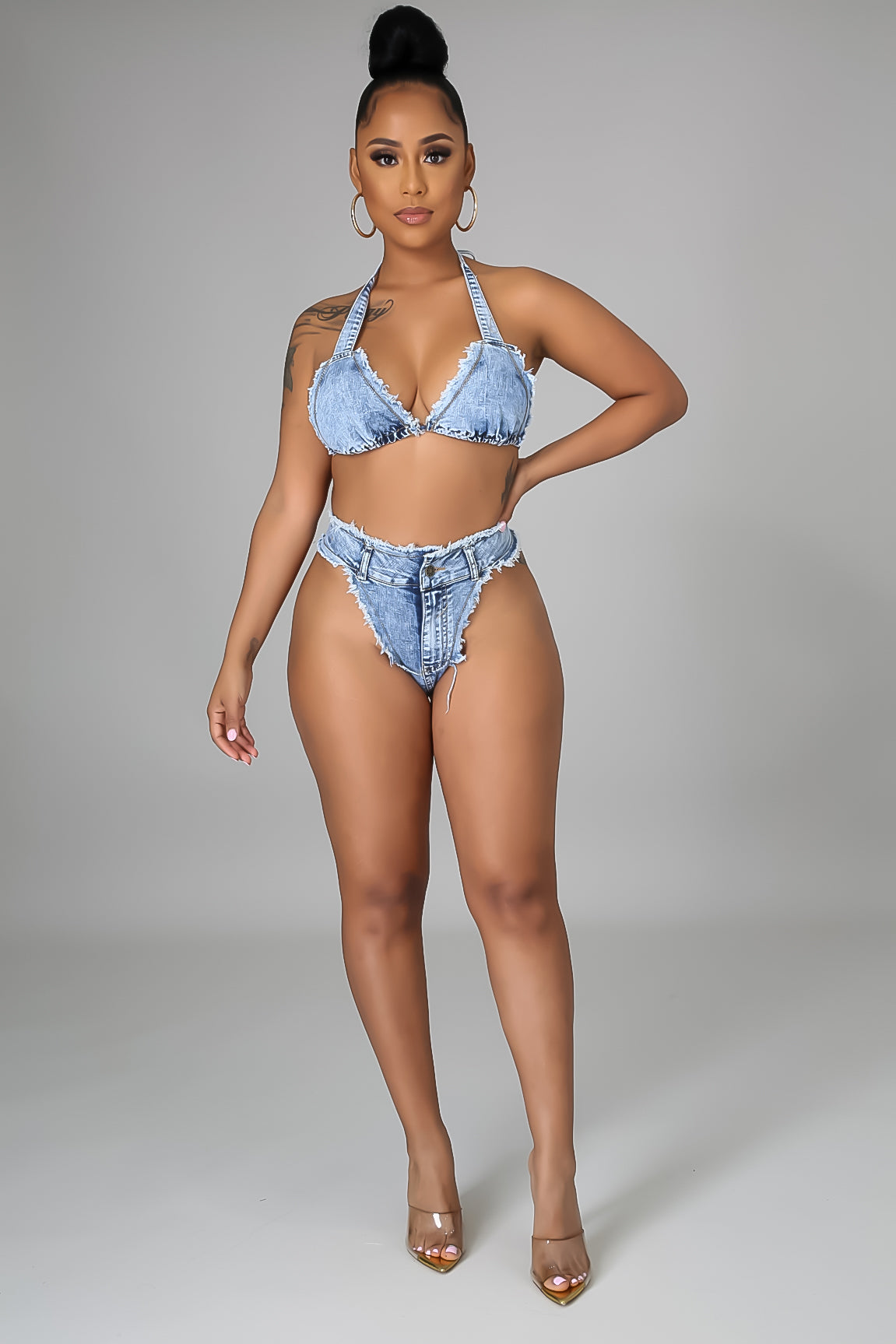 Denim On Denim Swim Set