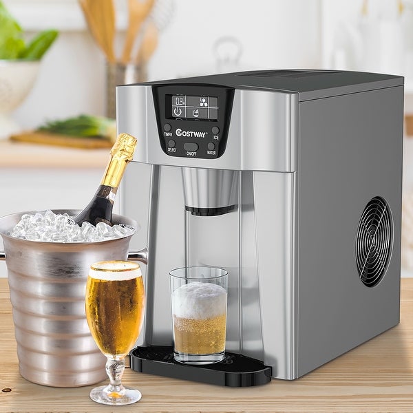 2 In 1 Multifunctional Ice Maker Water Dispenser with LCD Display