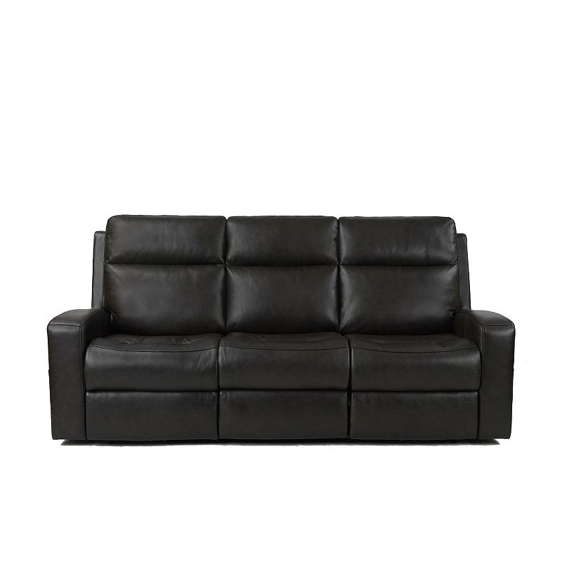 F.c Design Leather Triple Power Sofa With Lumbar Support， Adjustable Headrest And Storage Pocket