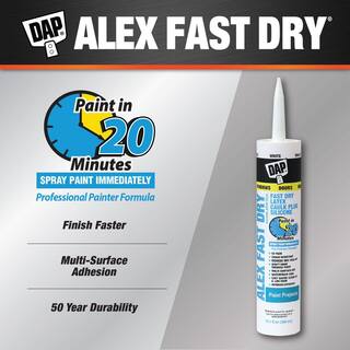 DAP Alex Fast Dry 10.1 oz. White Acrylic Latex Plus Silicone Caulk (2-Pack) 18425