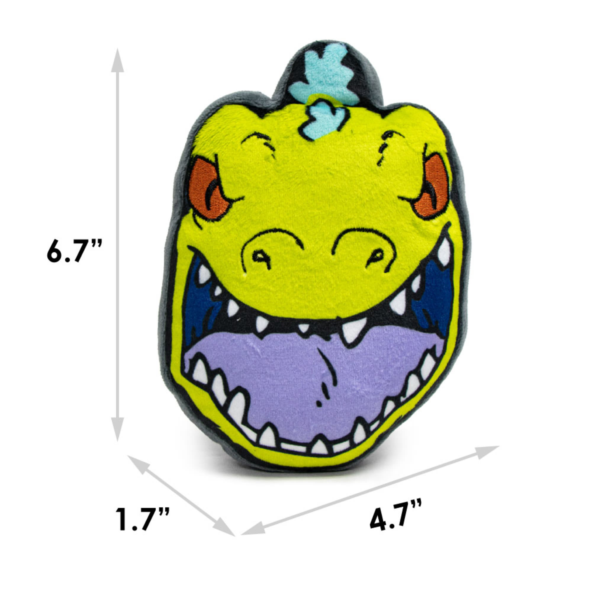 Buckle-Down Nickelodeon Rugrats Reptar Roar Face Plush Squeaker Dog Toy， Small