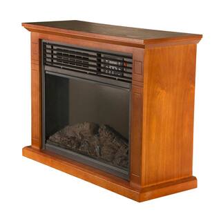 Comfort Glow 4600 BTU Vintage Oak Finish Electric Fireplace with Quartz Infrared Heating Technology QF4570R