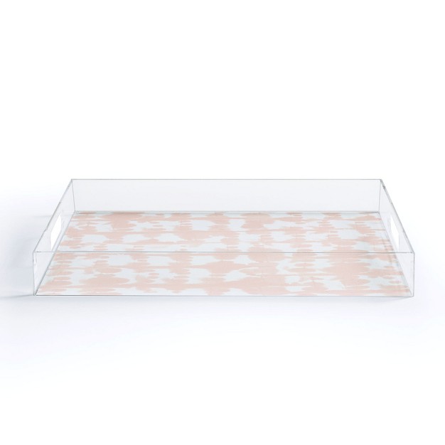 Jacqueline Maldonado Parallel Pale Peach Acrylic Tray Deny Designs