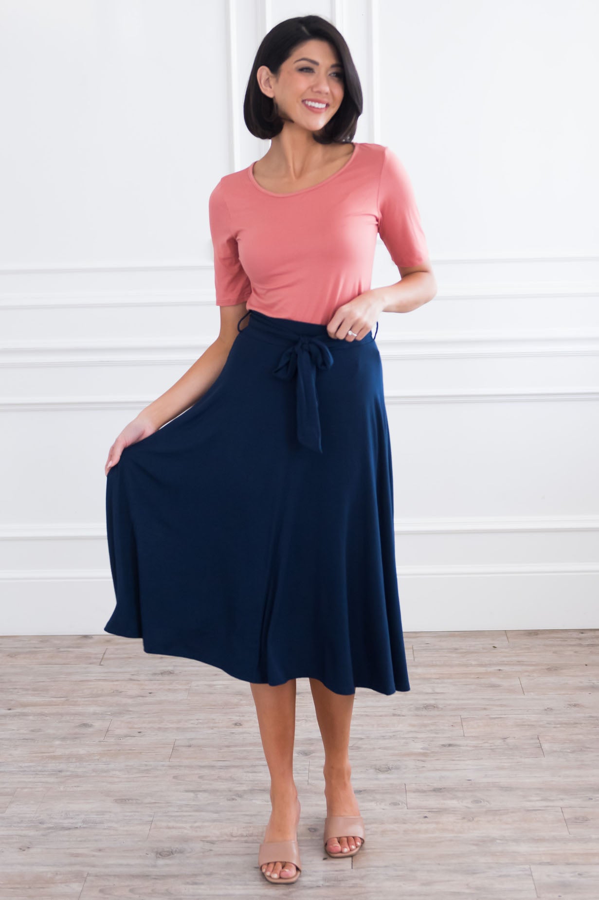 Autumn is calling Modest Tie Waist Skirt