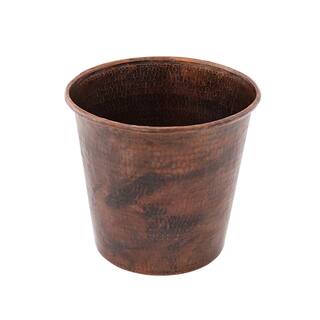 Premier Copper Products Hand Hammered Copper Waste BinTrash Can in Oil Rubbed Bronze TC11DB