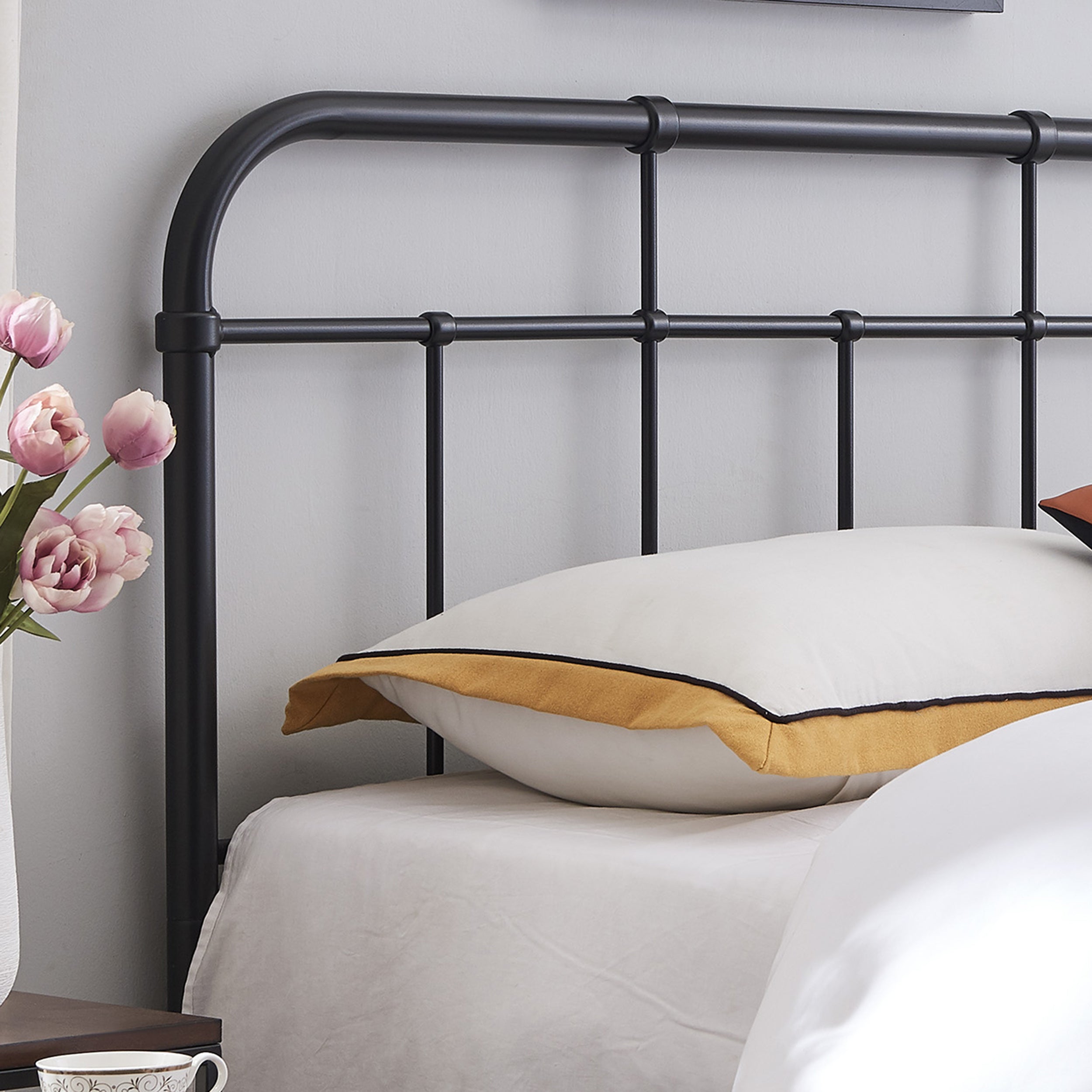 Hannah Industrial Iron Headboard