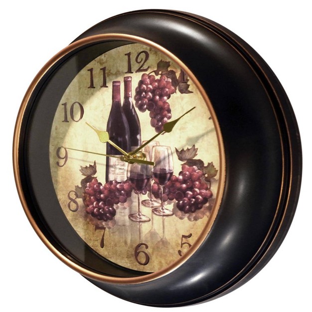 Pinot Wall Clock Black Infinity Instruments