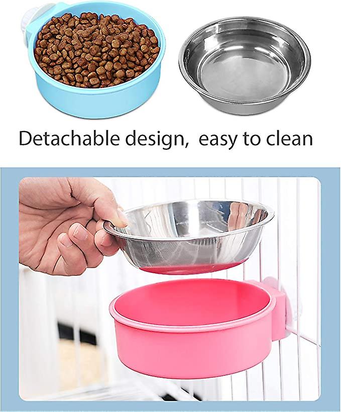 Small Dog Bowl For Cage Bird Bowl Cat Bowl For Cage Stainless Steel - 2 Pcs