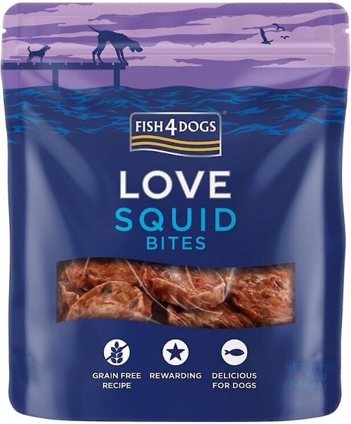 Fish4Dogs Squid Bites Dog Treats