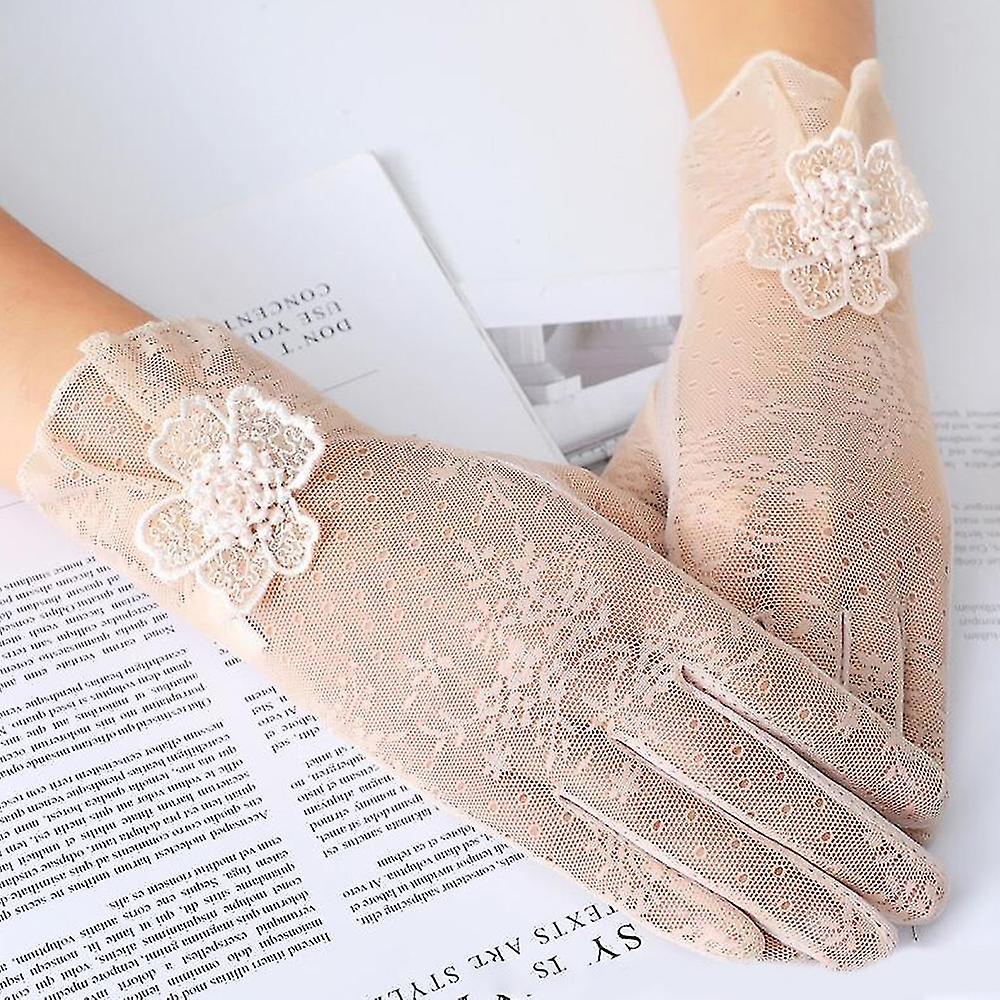 Women's Sunscreen Gloves Lace Summer Uv Resistant Thin Ice Gloves