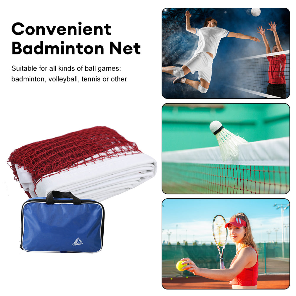 Occkic Volleyball Net Outdoor Heavy Duty Badminton Net Professional Volleyball Nets for Pool Schoolyard Beach， Red