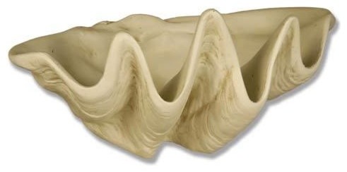 Clam Shell Planter 9 H Garden Animal Statue   Beach Style   Outdoor Pots And Planters   by XoticBrands Home Decor  Houzz