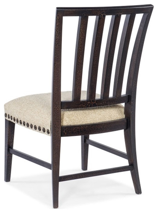 Hooker Furniture Big Sky Wood and Fabric Side Chair in Black (Set of 2)   Transitional   Dining Chairs   by Homesquare  Houzz