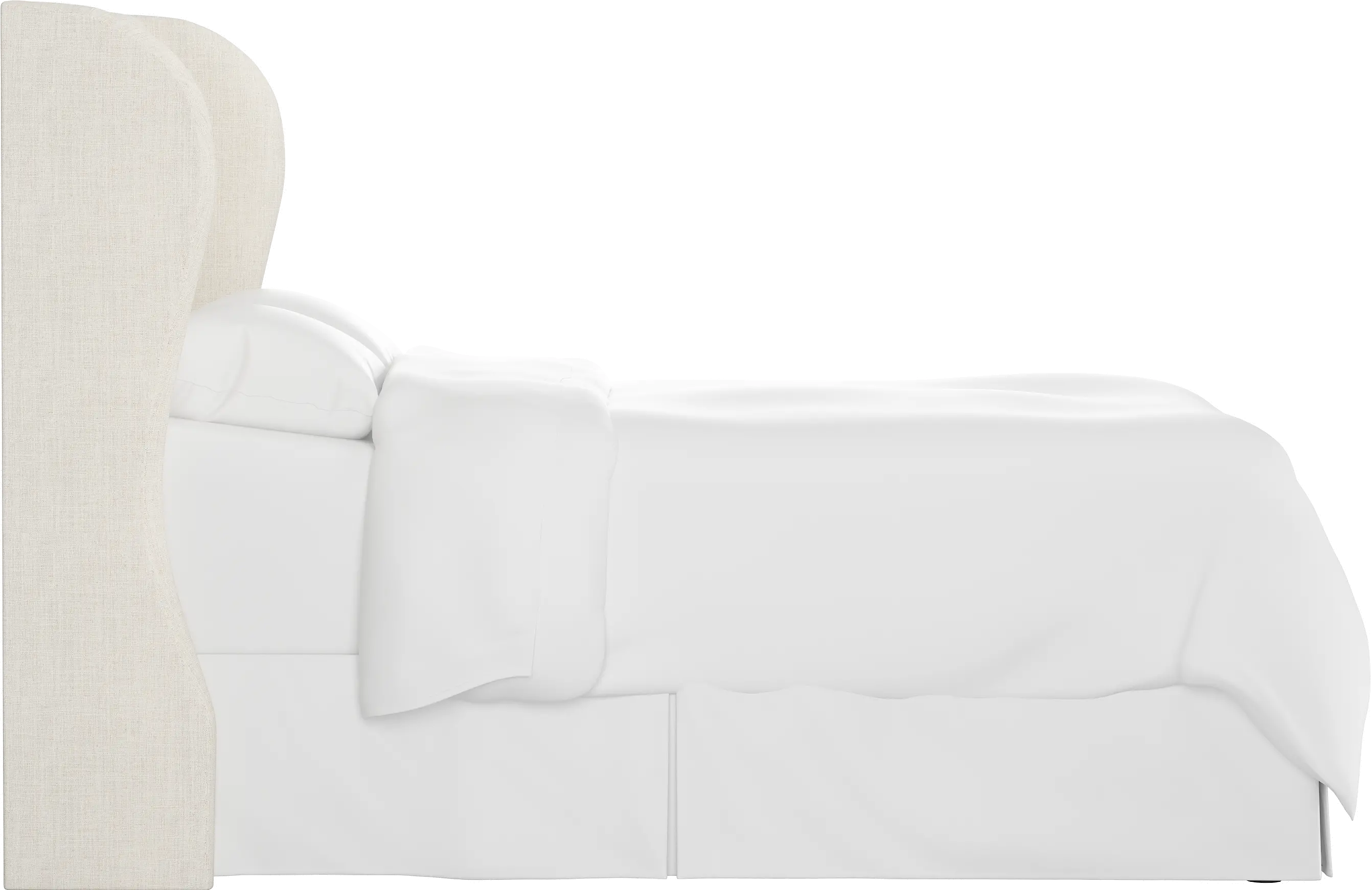 Jaclyn Cream Sloped Wingback Twin Headboard - Skyline Furniture