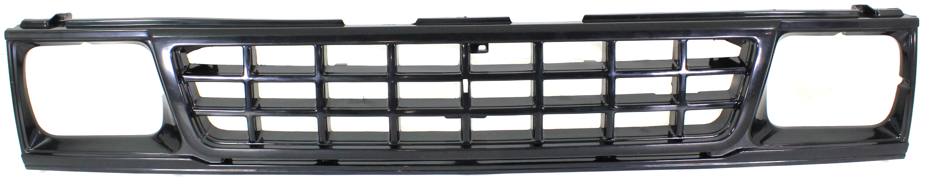 Grille Assembly Compatible With 1990-1992 Mitsubishi Mighty Max Painted Black Shell and Insert