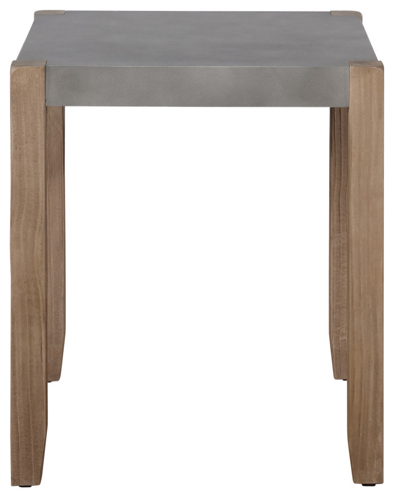 Newport 3 Piece Faux Concrete and Wood 36 quotL Coffee Table  Two End Tables   Industrial   Coffee Table Sets   by Bolton Furniture  Inc.  Houzz