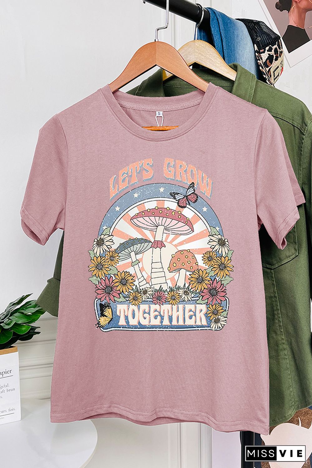 Let's Grow Together Short Sleeve Graphic Tee Wholesale