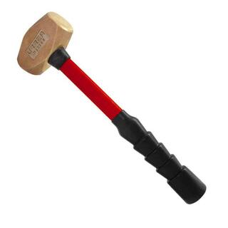 URREA 30 oz. Brass Head Hammer With Fiber Glass Handle With Rubber Cover 1430FV