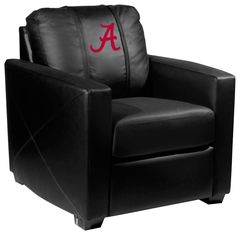 Alabama Crimson Tide Red A Stationary Club Chair Commercial Grade Fabric   Contemporary   Armchairs And Accent Chairs   by DreamSeats LLC  Houzz