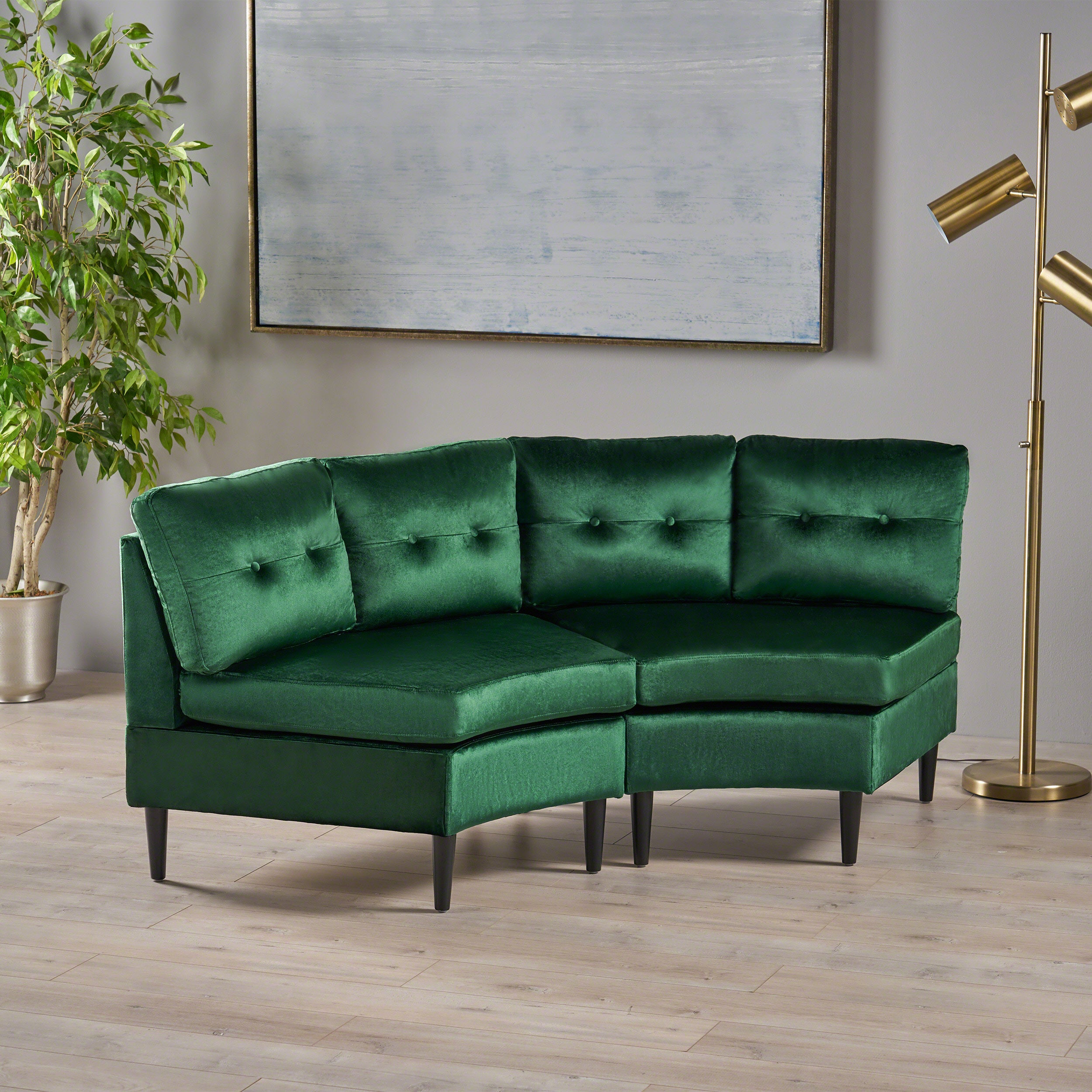 Julian Nora Glam Velvet Modular 2 Seater Sectional