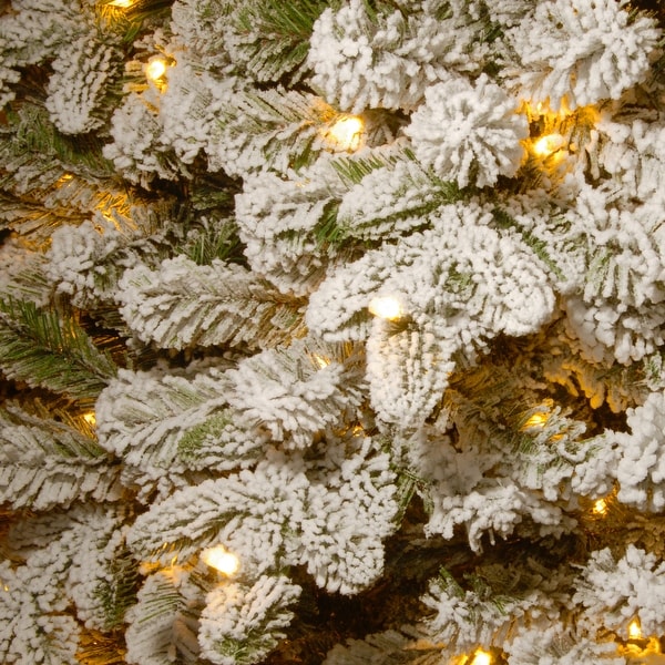 National Tree Company 6.5 ft. Snowy Everest Fir Medium Tree with Clear Lights