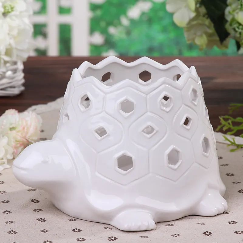 Furniture supplies the tortoise hollow out flowerpot decorative ceramic flower pot