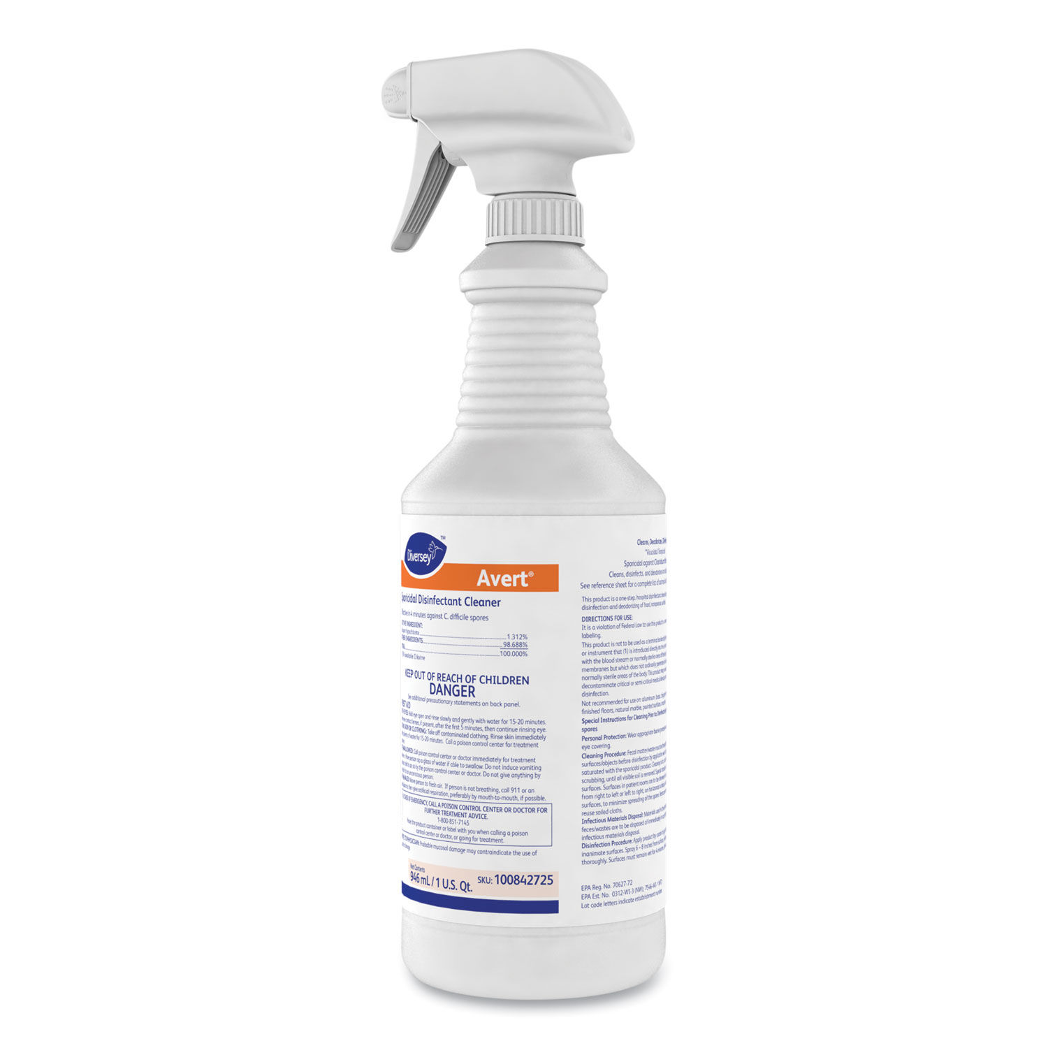 Avert Sporicidal Disinfectant Cleaner by Diverseyandtrade; DVO100842725