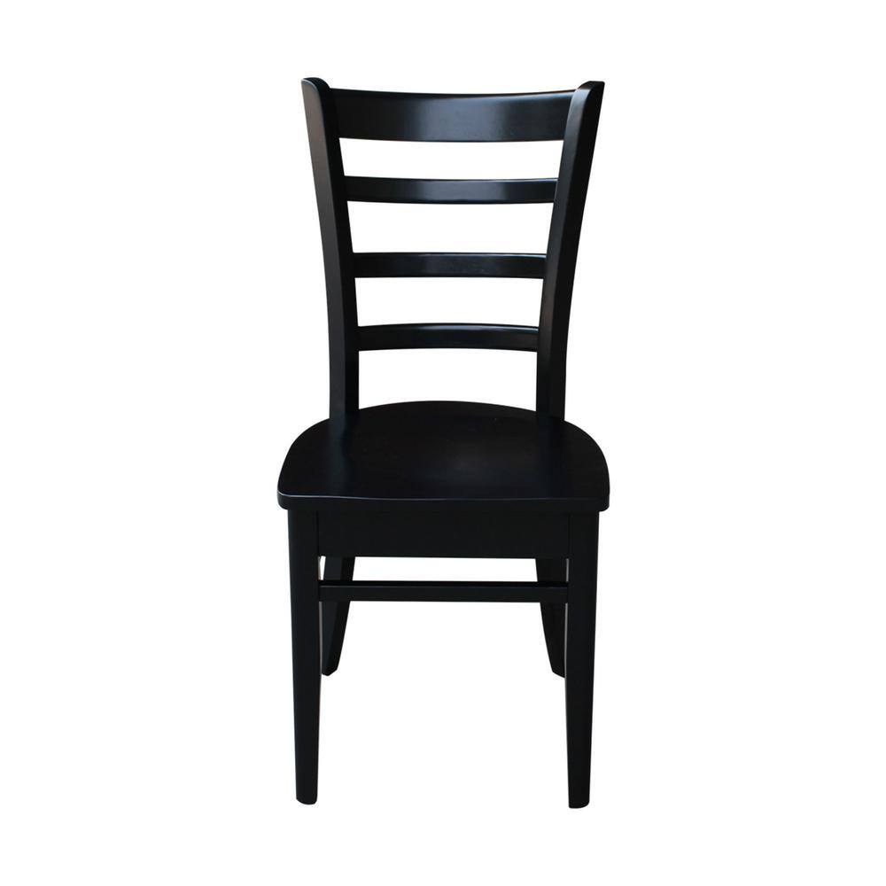 International Concepts Emily Black Wood Dining Chair (Set of 2) C46-617P