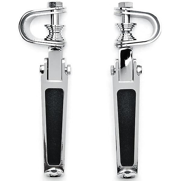 Chrome AntiVibrate Engine Guard Foot Pegs + Clamps Compatible with Suzuki V-Strom Vstrom 1000