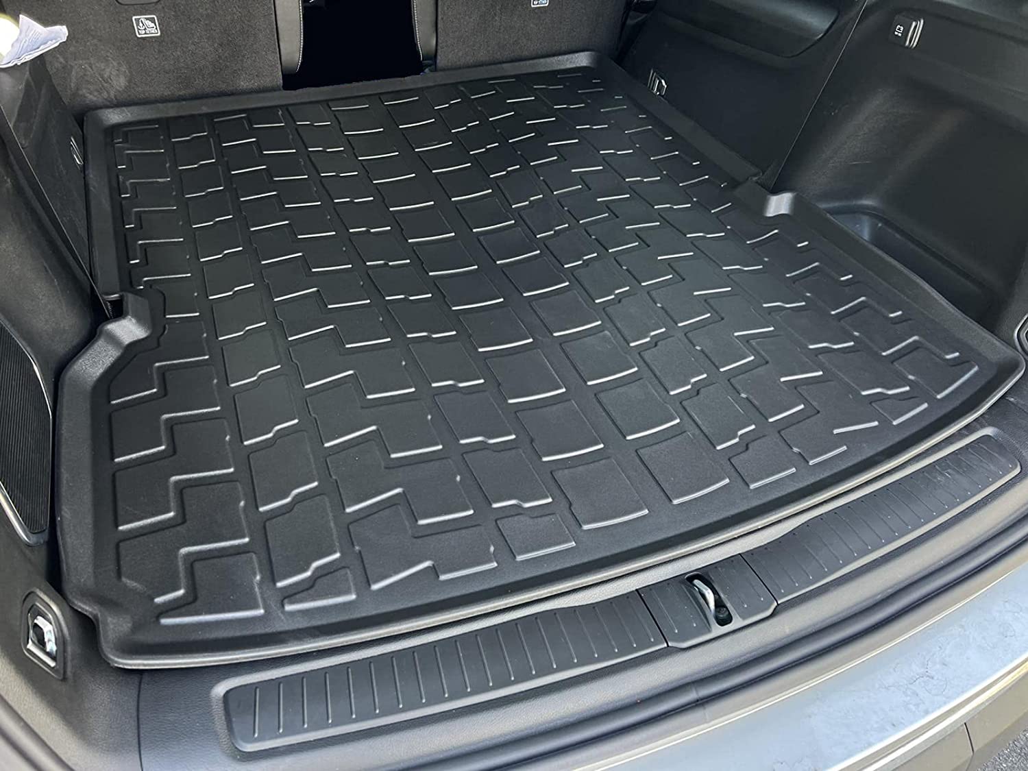 Premium Cargo Liner for Jeep Grand Cherokee L 7 Seats 2021 - 2023 - 100% Protection - Custom Fit Car Trunk Mat - All-Season Cargo Mat - 3D Shaped Laser Measured Trunk Liners for Jeep Grand Cherokee L