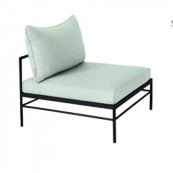 Fauteuil salon de jardin modulable Rivage Vlaemynck - Basalte/Natte