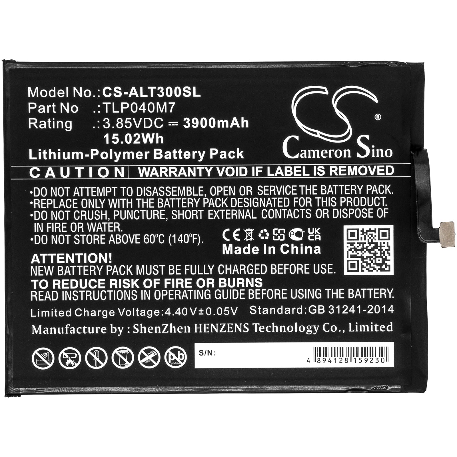 Alcatel 3T OT9032T Replacement Battery BatteryClerkcom Tablet