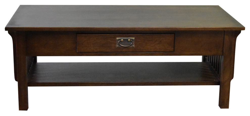 Mission Crofter Style 1 Drawer Coffee Table   Craftsman   Coffee Tables   by Crafters and Weavers  Houzz