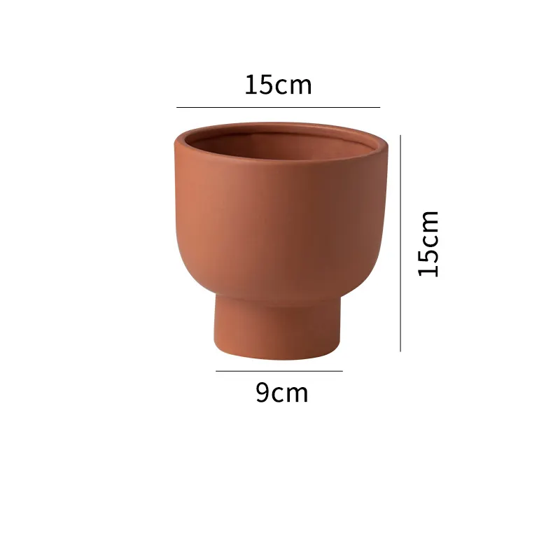 Wholesale Home Garden matt balcony decorative flower pots gardening ceramic planter molds