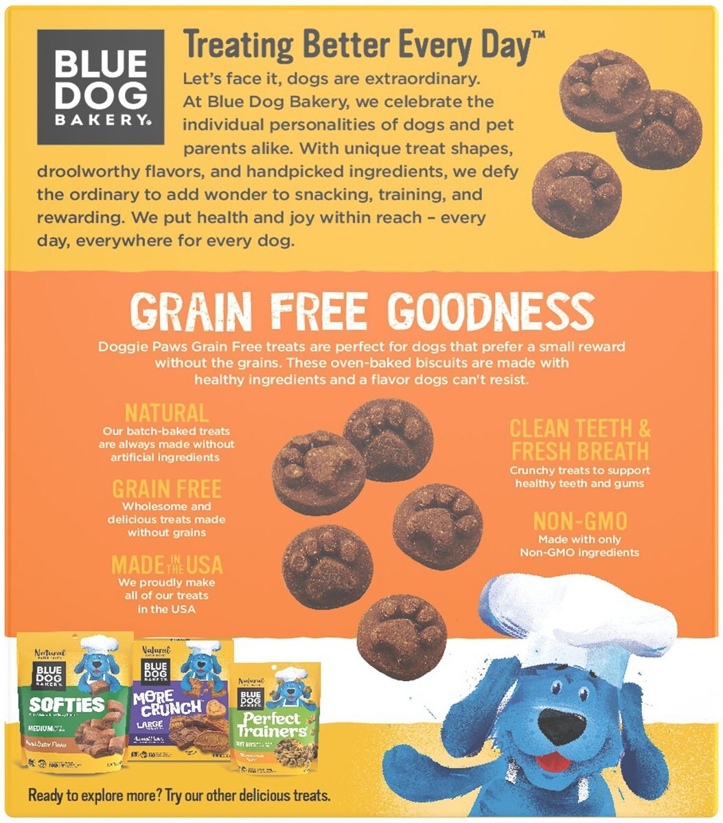 Blue Dog Bakery Grain-Free Paws Peanut Butter and Molasses Flavor Dog Treats