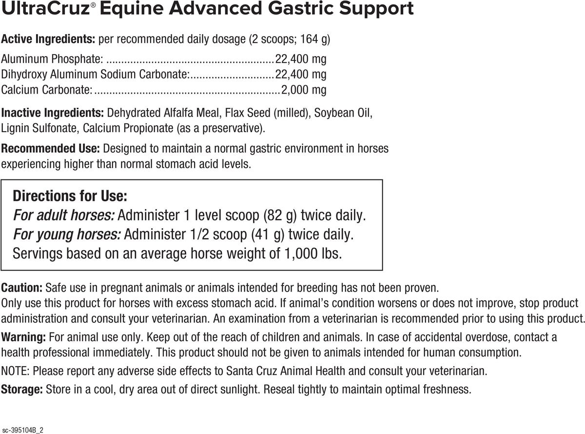 UltraCruz Advanced Gastric Support Pellets Horse Supplement