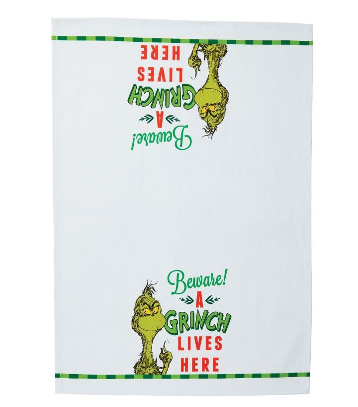 27 Beware Grinch Tea Towel