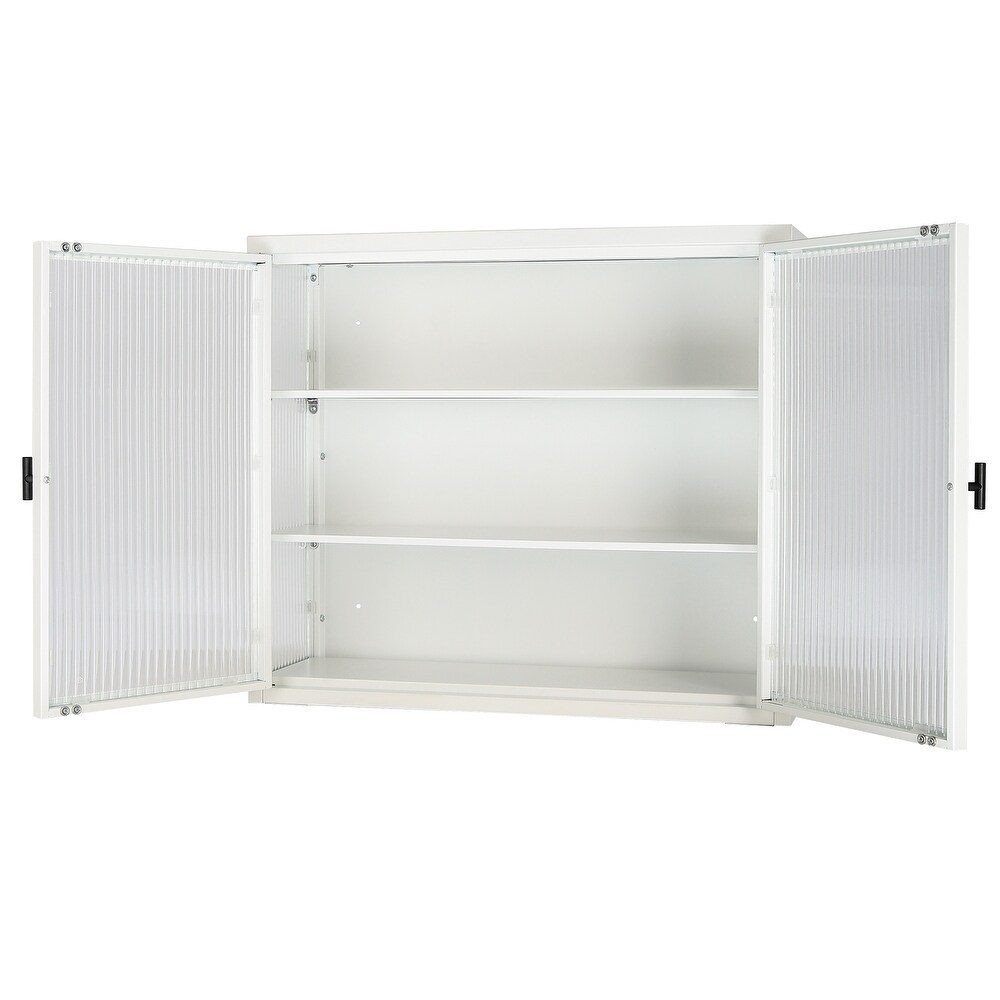 Modern Wall Cabinet with Three Tier Shelves