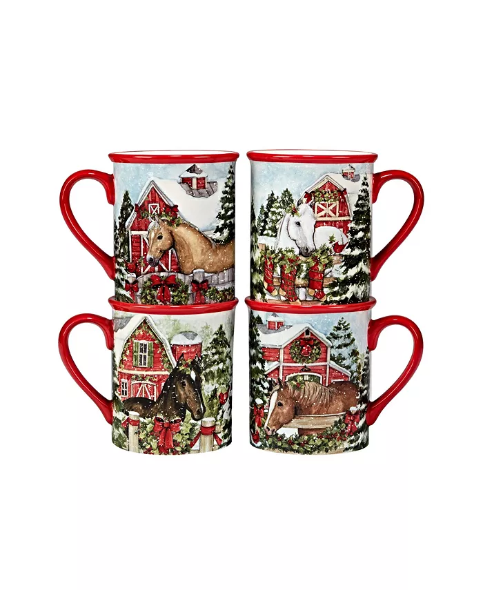 Certified International Homestead Christmas 16 Piece Dinnerware Set