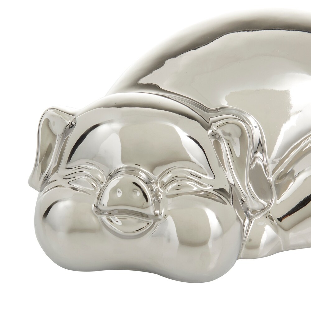 Porcelain Pig Sculpture   13 x 9 x 5